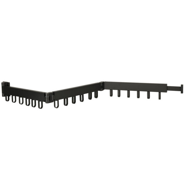 Suszarka na pranie wieszak scienny skladany czarny 114cm Suszarka na pranie wieszak scienny skladany czarny 114cm