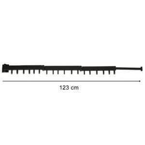 Suszarka na pranie wieszak scienny skladany czarny 114cm