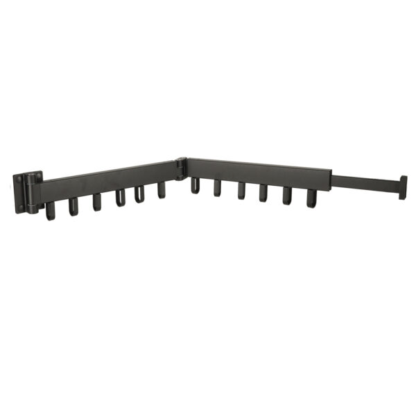 Suszarka na pranie wieszak scienny skladany czarny 84cm Suszarka na pranie wieszak scienny skladany czarny 84cm