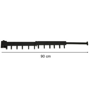 Suszarka na pranie wieszak scienny skladany czarny 84cm