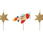 Swieczki urodzinowe Roboty Drogowe 3 4 5cm 3szt