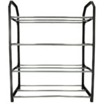 Szafka polka na buty stojak regal 4 poziomy czarny