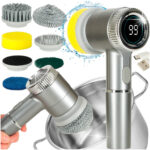 Szczotka myjka elektryczna do czyszczenia 5w1 do lazienki podlogi fug basenu LED