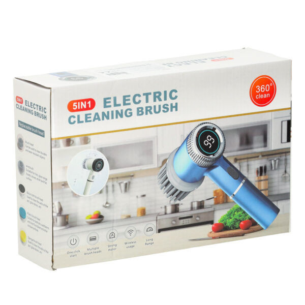 Szczotka myjka elektryczna do czyszczenia 5w1 do lazienki podlogi fug basenu LED