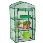 Szklarnia balkonowa ogrodowa warzywniak z trzema polkami na kwiaty 69 x 49 x 125 cm