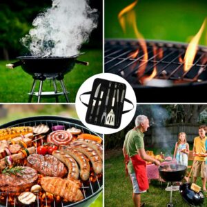Sztucce do grilla akcesoria grillowe zestaw w etui 6 w
