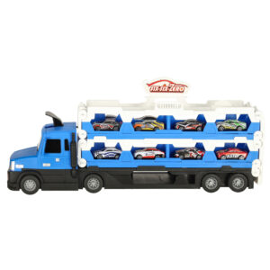 TIR Laweta samochod transporter pojazd skladany XXL 10 autek niebieski