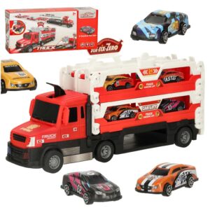TIR Laweta samochod transporter pojazd skladany XXL 6 aut czerwony