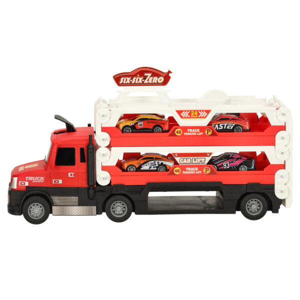 TIR Laweta samochod transporter pojazd skladany XXL czerwony TIR Laweta samochod transporter pojazd skladany XXL czerwony