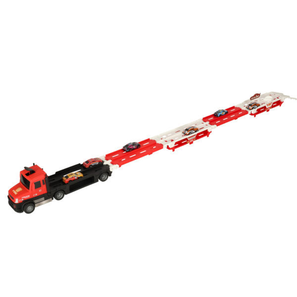 TIR Laweta samochod transporter pojazd skladany XXL czerwony