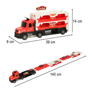 TIR Laweta samochod transporter pojazd skladany XXL czerwony