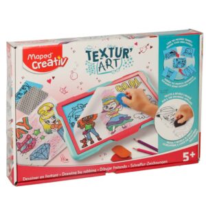 Creative board for children. Drawing Maped texturing