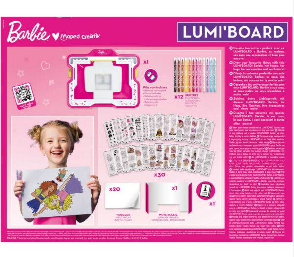 Tablica kreatywna podswietlana Barbie
