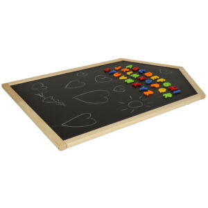 Tablica kredowa magnetyczna wiszaca domek literki kreda gabka