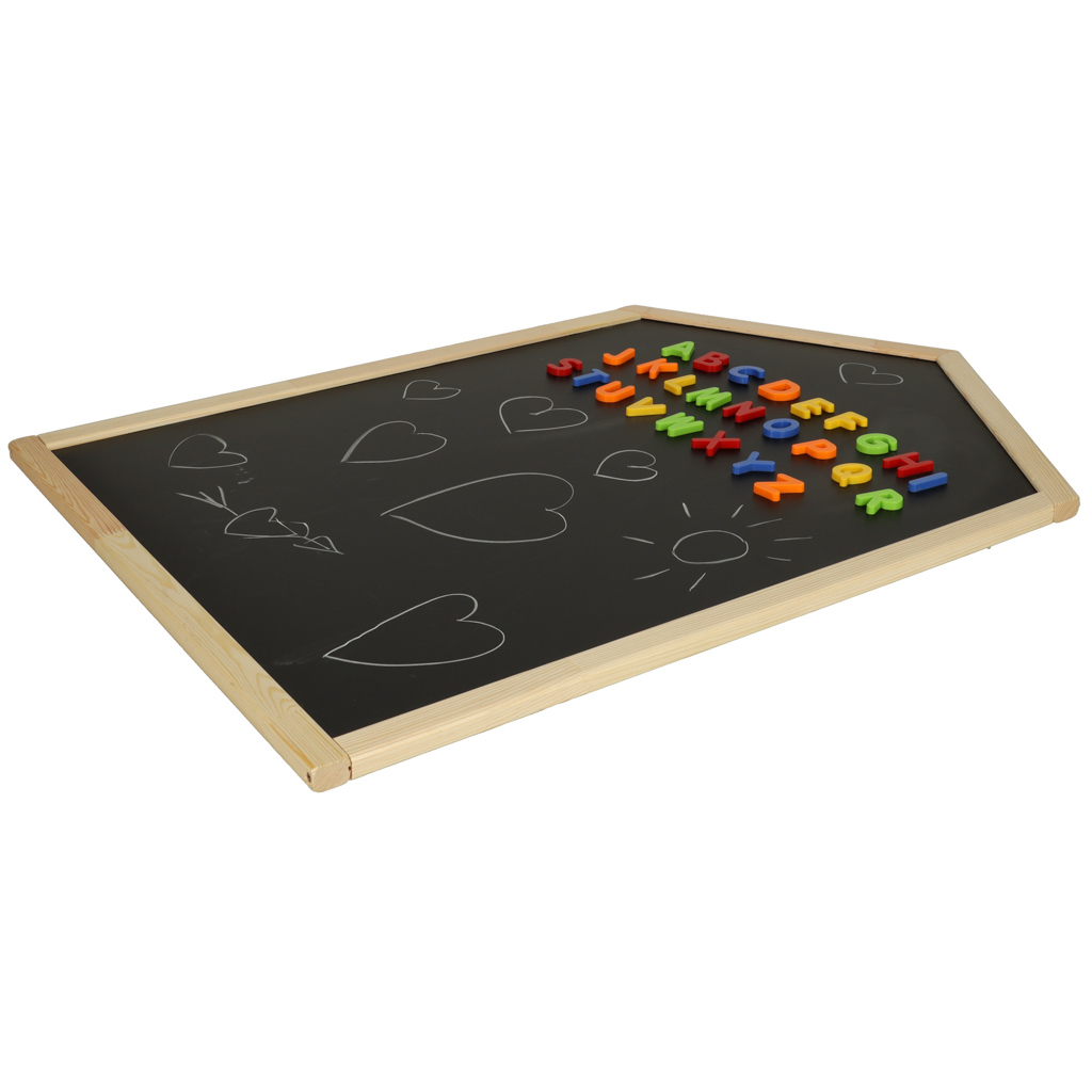 Tablica kredowa magnetyczna wiszaca domek literki kreda gabka