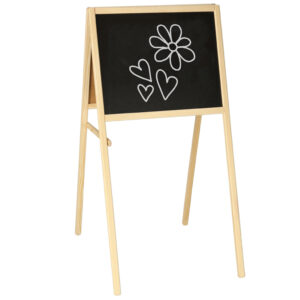 Tablica kredowa suchoscieralna magnetyczna dwustronna literki kreda gabka marker 84 x 43 x 50 cm