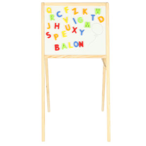 Tablica kredowa suchoscieralna magnetyczna dwustronna literki kreda gabka marker 84 x 43 x 50 cm