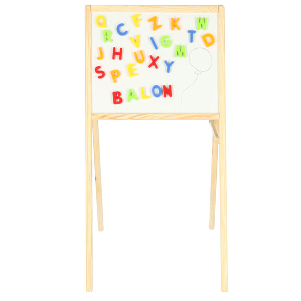 Tablica kredowa suchoscieralna magnetyczna dwustronna literki kreda gabka marker 84 x 43 x 50 cm