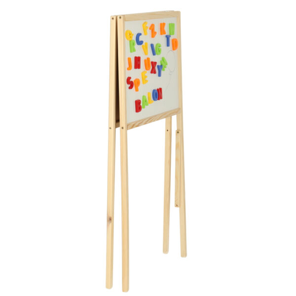 Tablica kredowa suchoscieralna magnetyczna dwustronna literki kreda gabka marker 84 x 43 x 50 cm