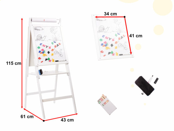 Tablica magnetyczna kredowa magnesy biala XXL