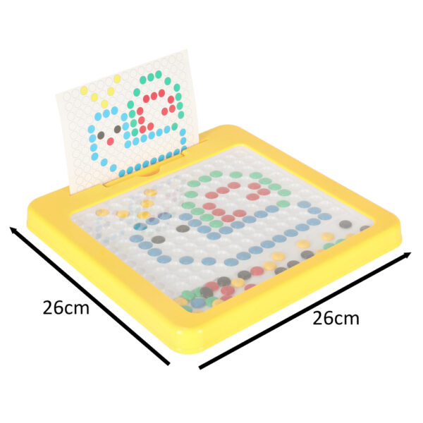 Tablica magnetyczna montessori mozaika kolorowe kropki zolta 26 x 26 cm