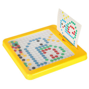 Tablica magnetyczna montessori mozaika kolorowe kropki zolta 26 x 26 cm