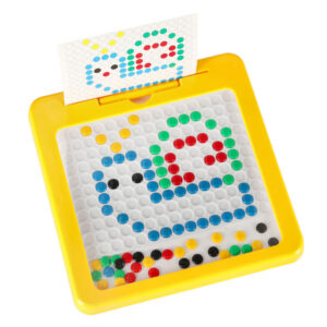 Tablica magnetyczna montessori mozaika kolorowe kropki zolta 26 x 26 cm