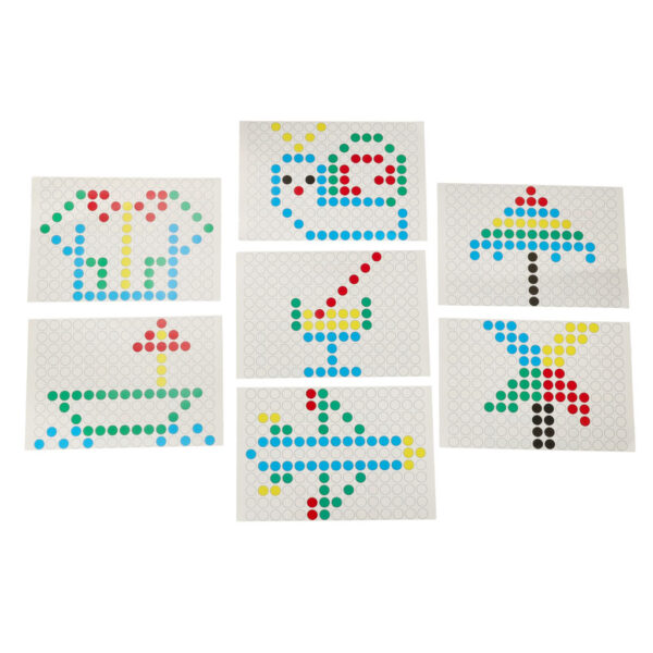 Tablica magnetyczna montessori mozaika kolorowe kropki zolta 26 x 26 cm