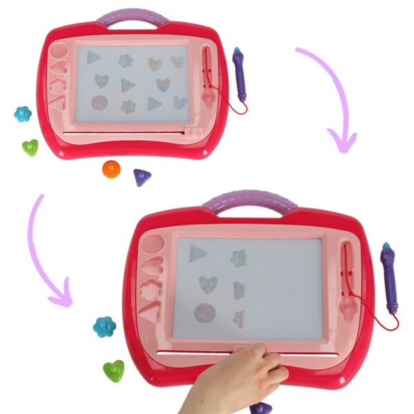 Tablica magnetyczna tablet do rysowania znikopis stempelki rozowy