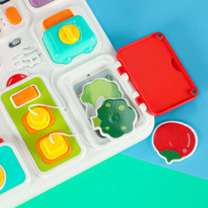 Tablica manipulacyjna sensoryczna montessori kuchnia zegar swiatlo dzwiek