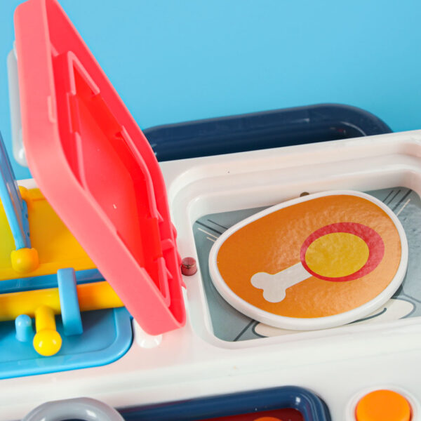 Tablica manipulacyjna sensoryczna montessori kuchnia zegar swiatlo dzwiek