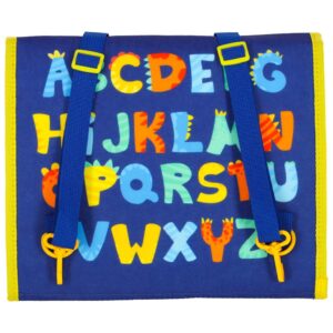 Сензорна манипулативна дъска Montessori куфар раница синьо