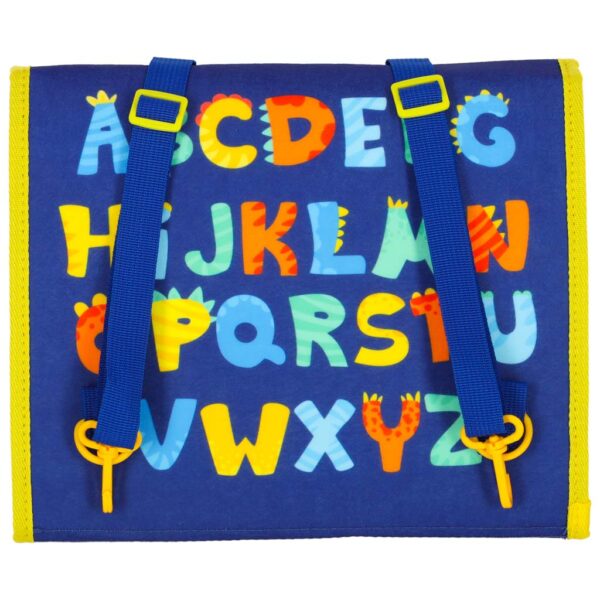 Сензорна манипулативна дъска Montessori куфар раница синьо