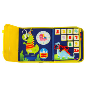 Сензорна манипулативна дъска Montessori куфар раница синьо
