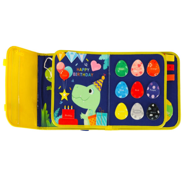 Сензорна манипулативна дъска Montessori куфар раница синьо