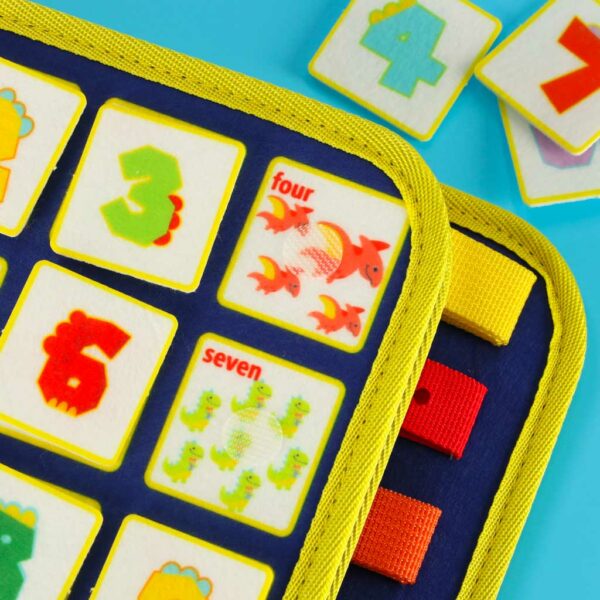 Сензорна манипулативна дъска Montessori куфар раница синьо