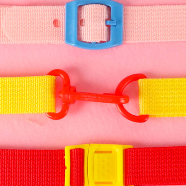 Tablica manipulacyjna sensoryczna montessori walizka plecak rozowa