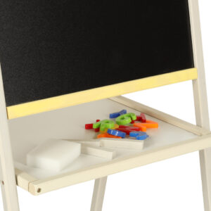 Tablica suchoscieralna kredowa dwustronna z liczydlem polka szary 45 x 40 x 100 cm