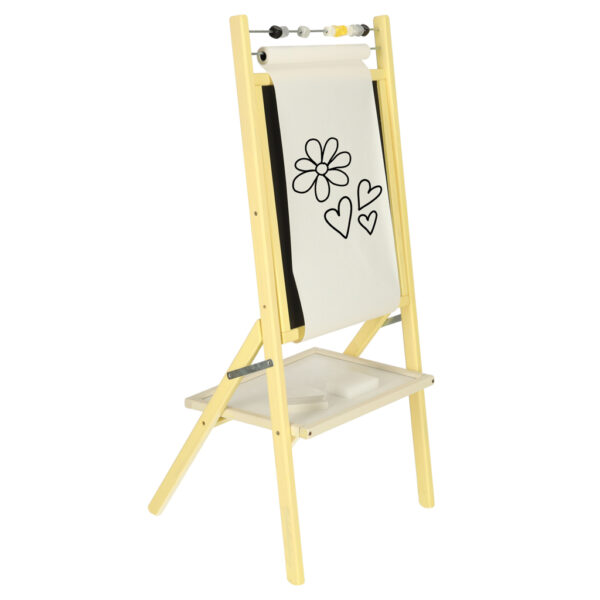 Tablica suchoscieralna kredowa dwustronna z liczydlem polka szary 46 x 43 x 89 cm