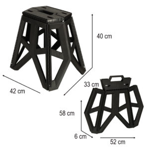 Zastavte složené turistické židle Black Camping Camping 39 5cm Black