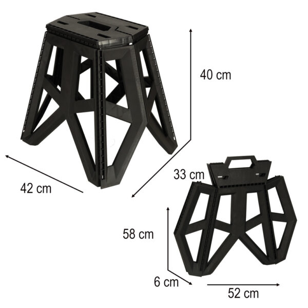 Zastavte složené turistické židle Black Camping Camping 39 5cm Black