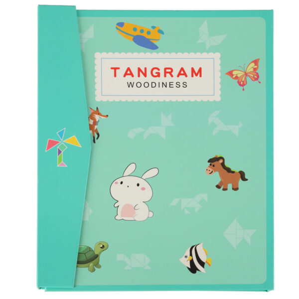 Tangram ksiazeczka magnetyczna ukladanka montessori klocki gra logiczna 3D