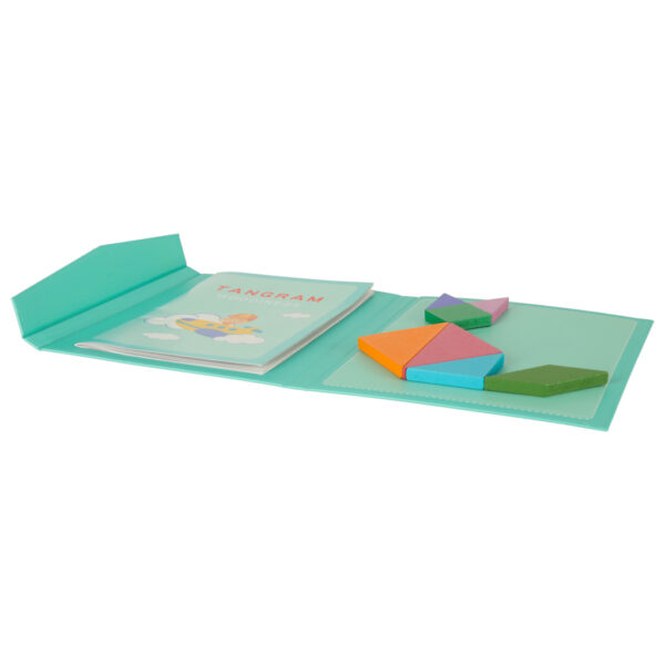 Tangram ksiazeczka magnetyczna ukladanka montessori klocki gra logiczna 3D