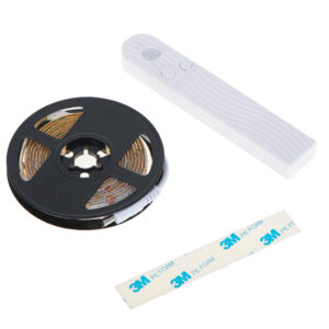 Tasma LED na baterie USB czujnik ruchu 2M cieply bialy