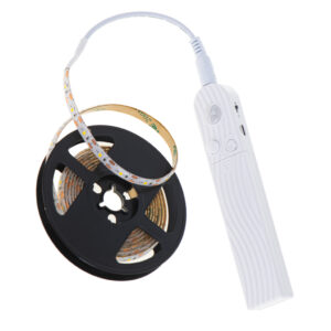 Tasma LED na baterie USB czujnik ruchu 2M cieply bialy