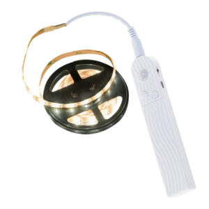 Tasma LED na baterie USB czujnik ruchu 2M cieply bialy