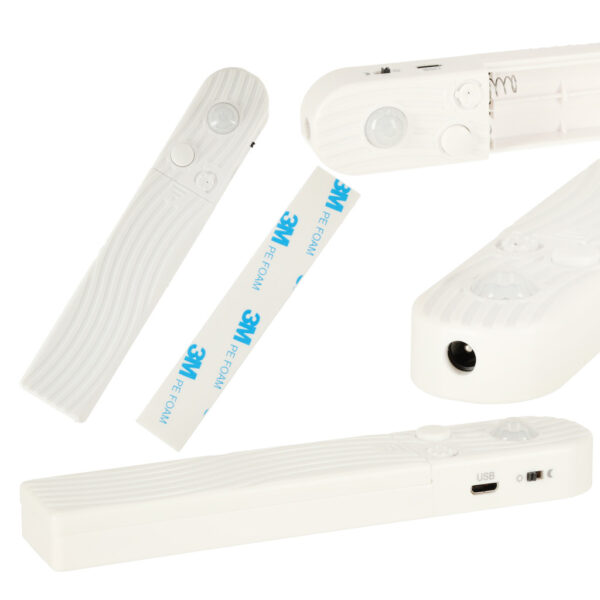 Tasma LED wodoodporna na baterie USB czujnik ruchu 1M 59LED zimny bialy