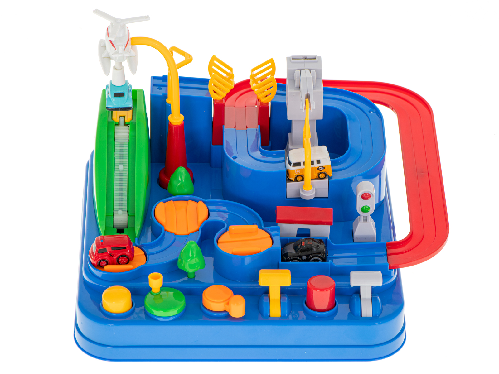 Tor przeszkod interaktywny parking wyscigi 4 autka