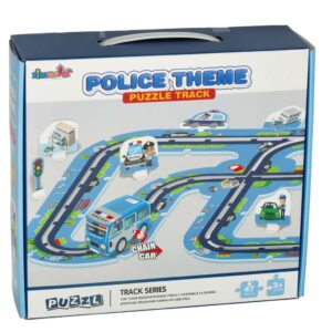 Tor samochodowy puzzle policja pojazdy miasto 47 elementow