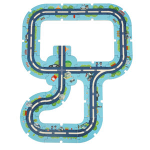 Tor samochodowy puzzle policja pojazdy miasto 47 elementow